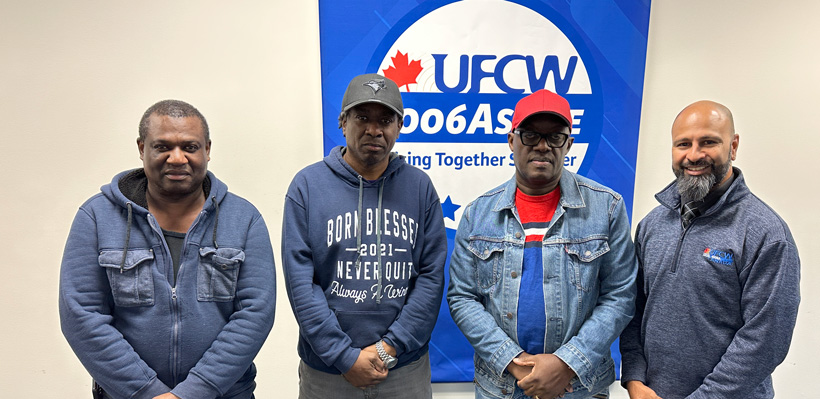 Union negotiations committee for Emseal at the union office.